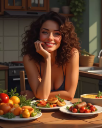 Pessoa com liberdade para escolher o que quer comer